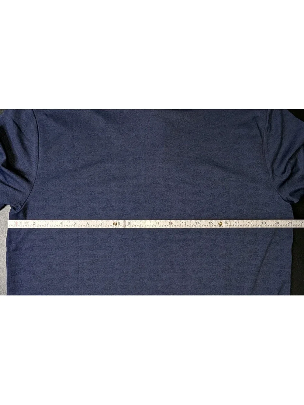 Ralph Lauren RLX Golf Polo Navy Blue Jacquard Cars Medium